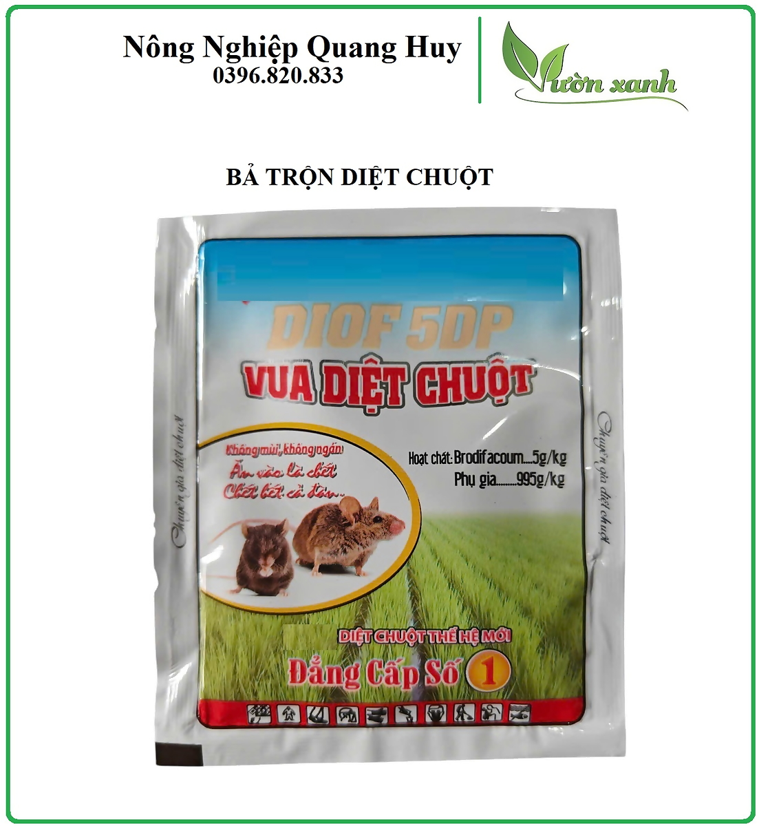 Bả diệt chuột thế hệ mới VUA DIỆT CHUỘT ( dạng bột bả trộn vào thức ăn)
